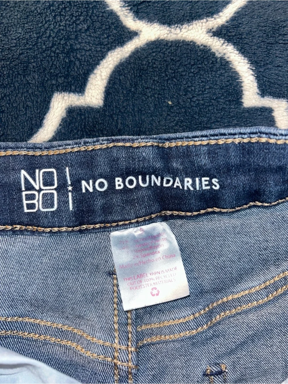 No Boundaries Indigo Roll-Cuff Denim Shorts